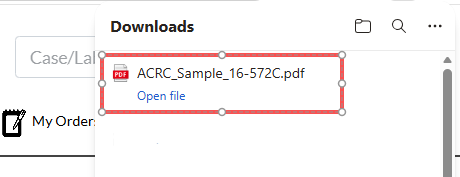 case sample in the brower downloads